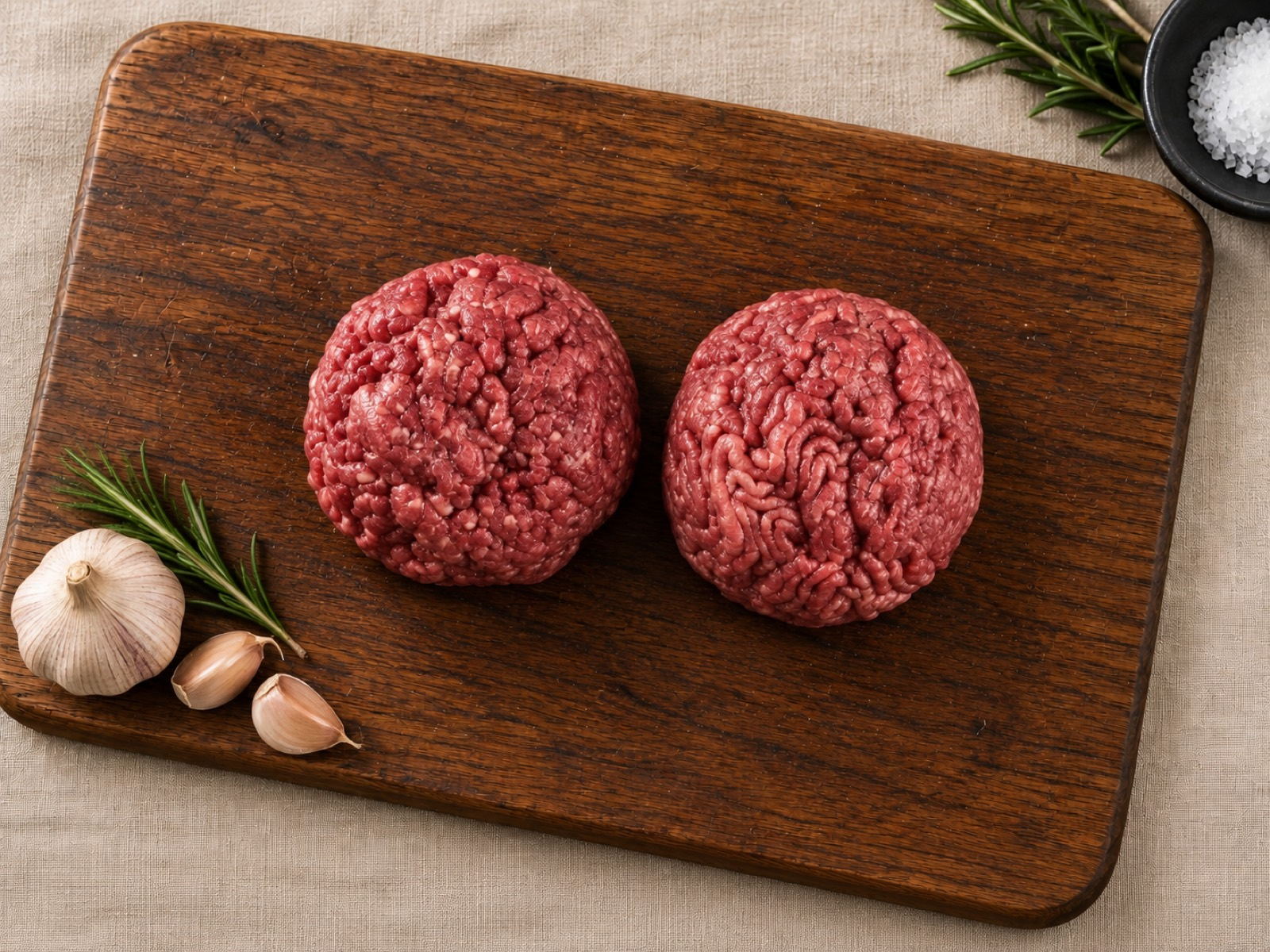 Molida de primera de Ganado Verde, vista desde arriba sobre tabla de madera
